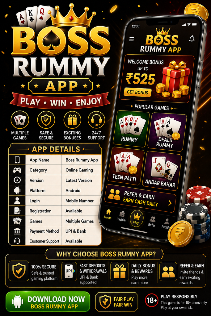 Boss Rummy App Game Information