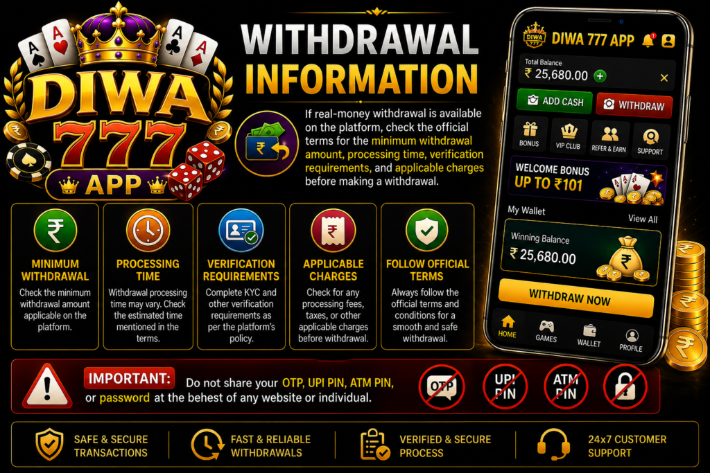 Withdrawal information