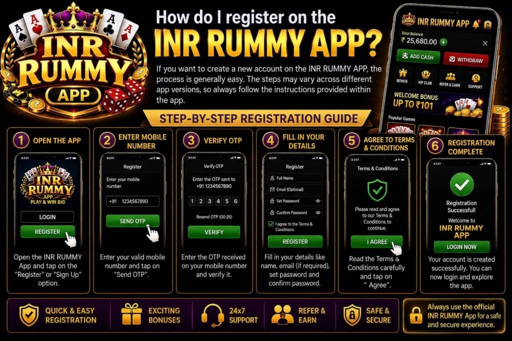 How do I register on the INR Rummy App?