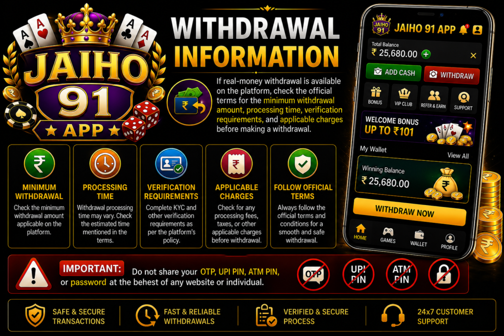 Withdrawal information