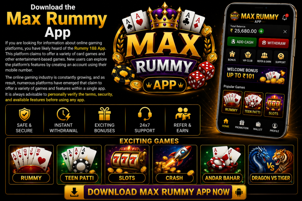 Download the Max Rummy Apps.