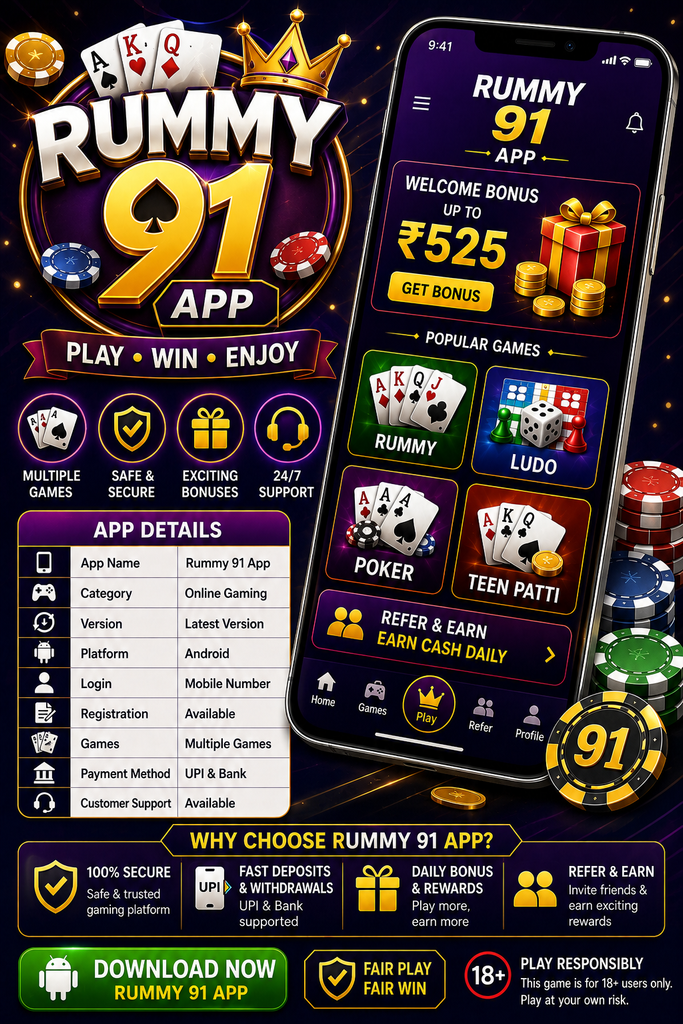 Yono Rummy 91 App Game Information