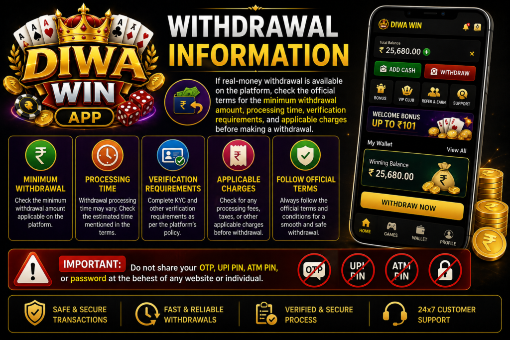 Withdrawal information