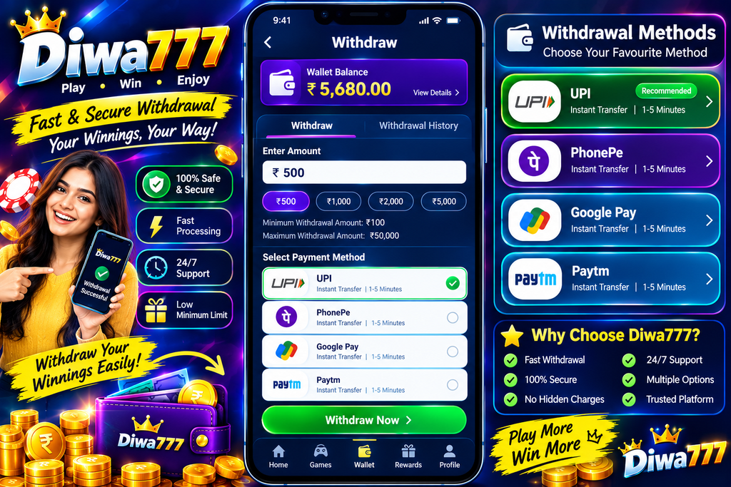 How to Withdraw Money from Diwa 777 App