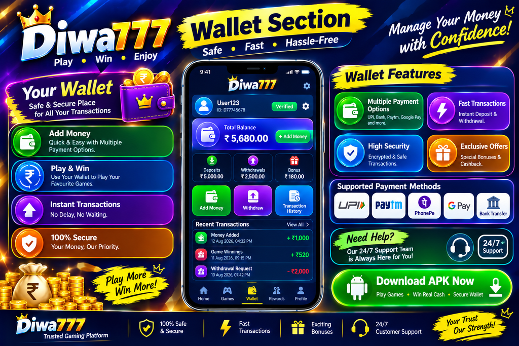 Diwa777 Wallet and Payment Features