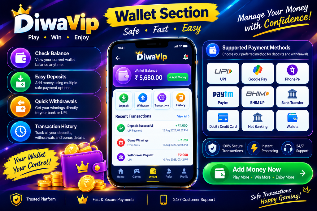 Diwa Vip Wallet and Payment Features