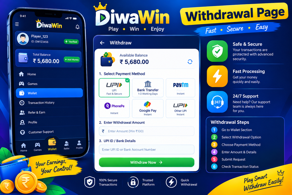 How to Withdraw Money from Diwa Win App